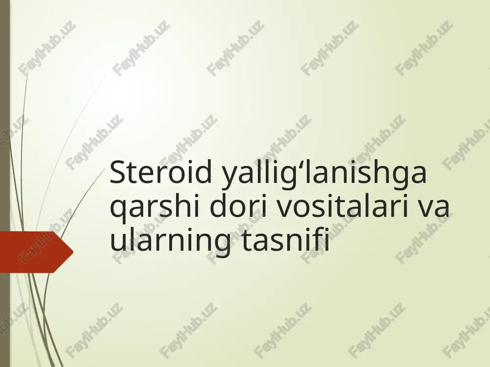 steroid yallig‘lanishga qarshi dori vositalari — PPTX