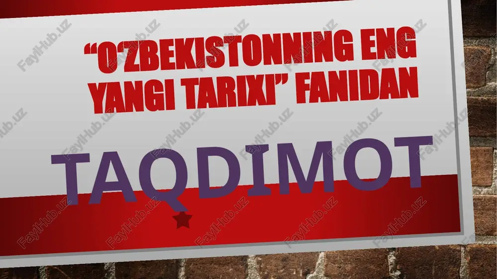 o‘zbekistonning eng yaxshi tarixi — PPTX