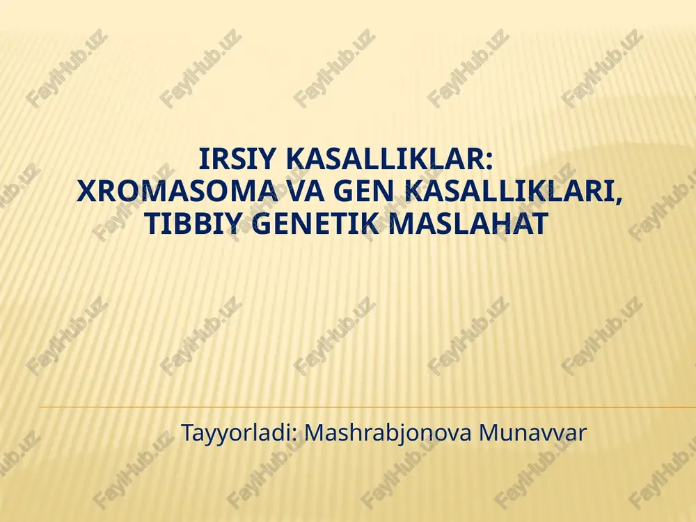irsiy kasalliklar — PPTX