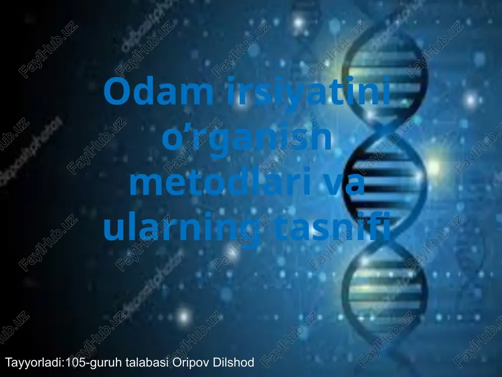 odam genetikasi — PPTX