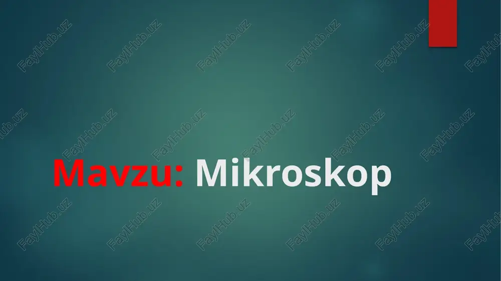 mikroskop — PPTX