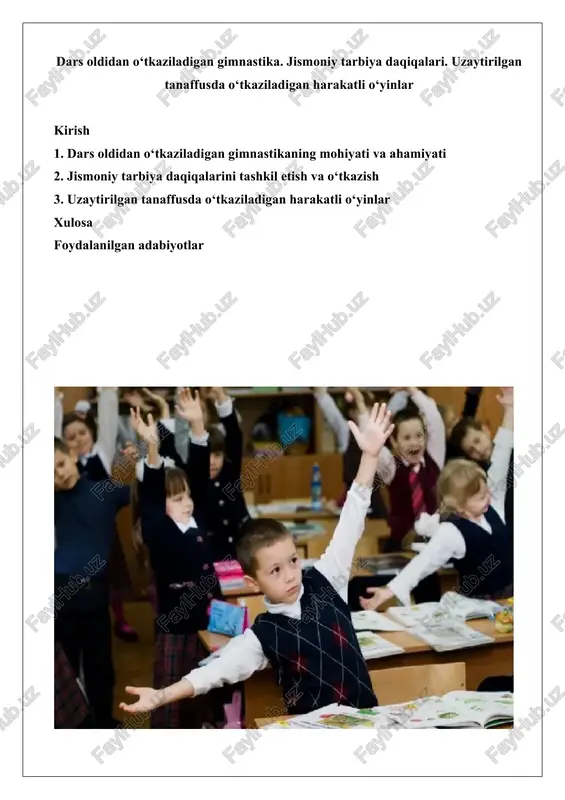 jismoniy tarbiya — DOCX