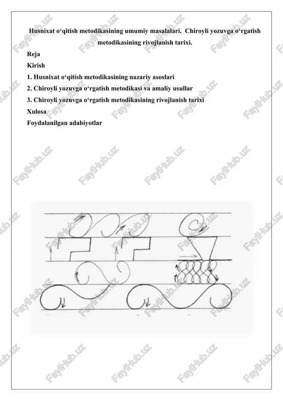 husnixat o‘qitish metodikasi — DOCX