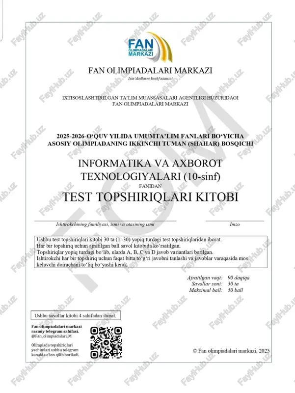 test topshiriqlari kitobi — PDF
