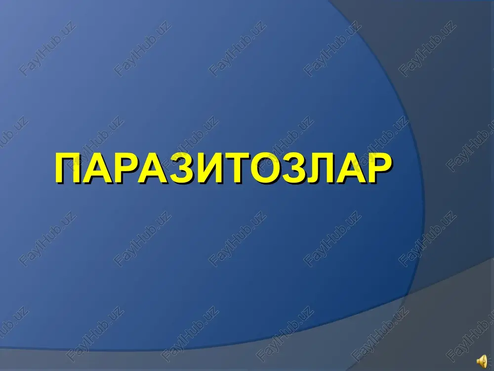 parazitozlar — PPT