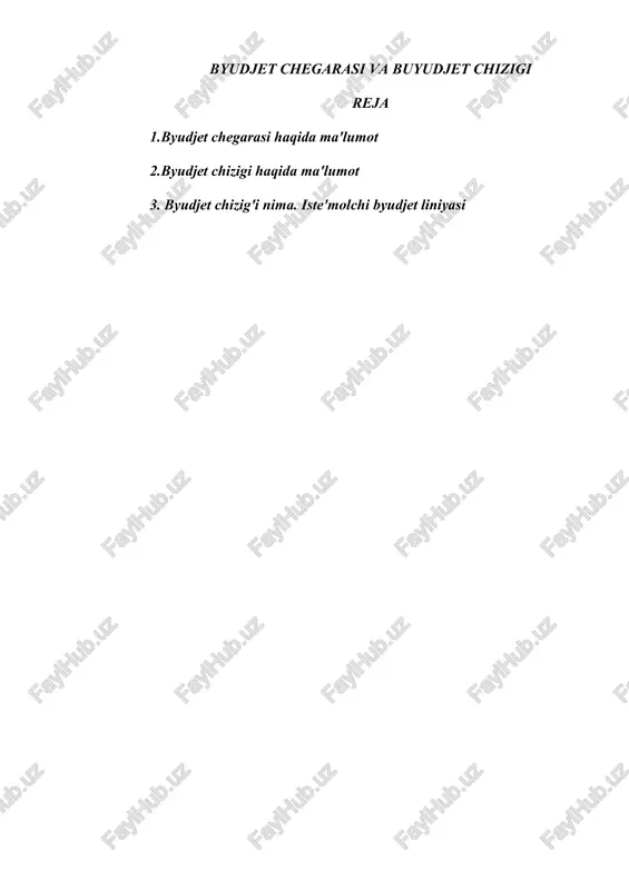 byudjet chegarasi va buyudjet chizigi — DOCX