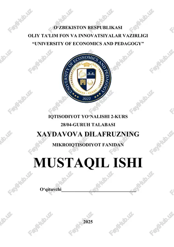 ishlab chiqarish nazariyasi — DOCX