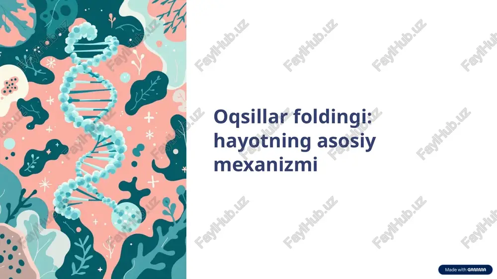 oqsillar foldingi — PPTX