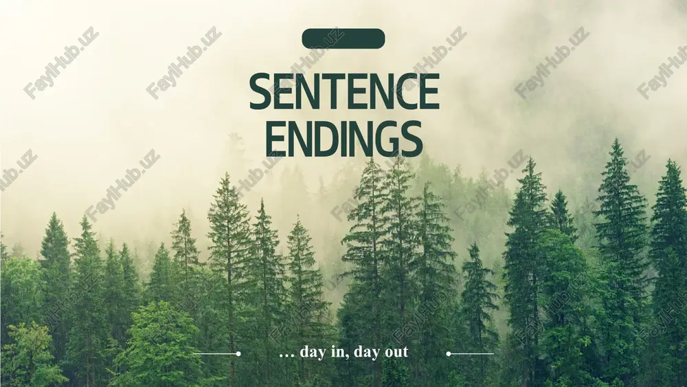 sentence endings — PPTX