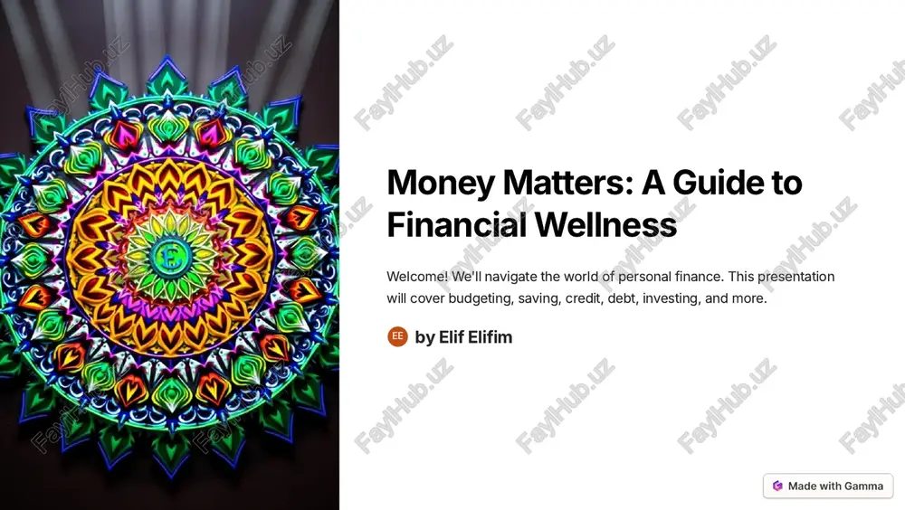 money matters: a guide to financial wellness — PDF
