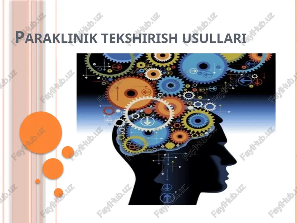 paraklinik tekshirish usullari — PPTX