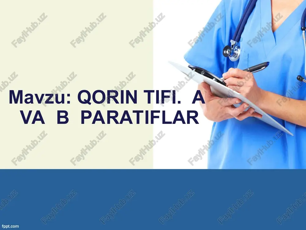 qorin tifi. a va b paratiflar — PPT