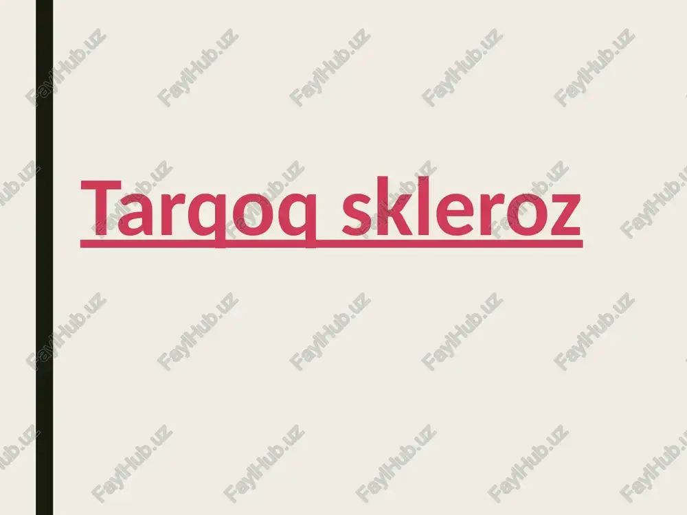 tarqoq skleroz — PPTX