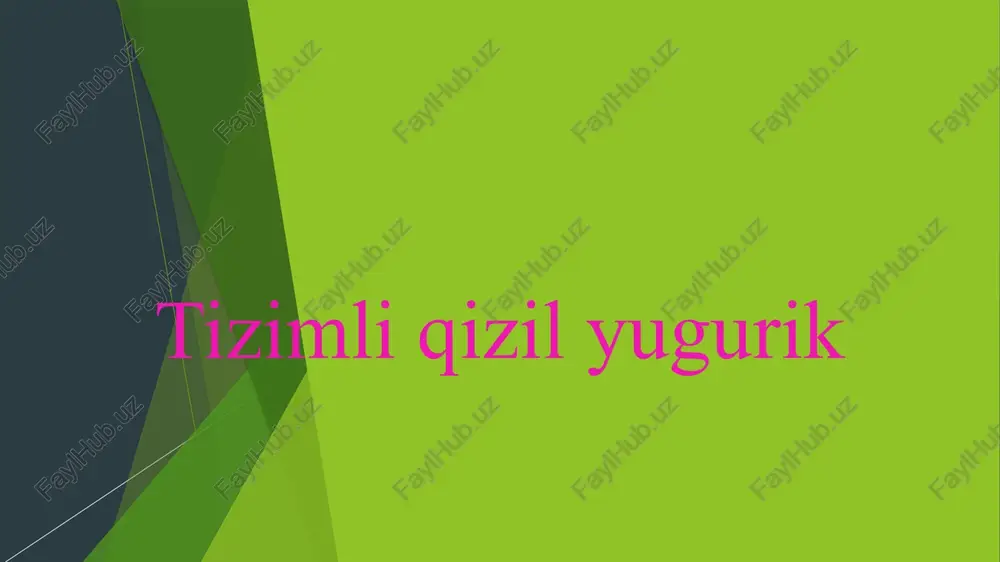 tizimli qizil yugurik — PPTX