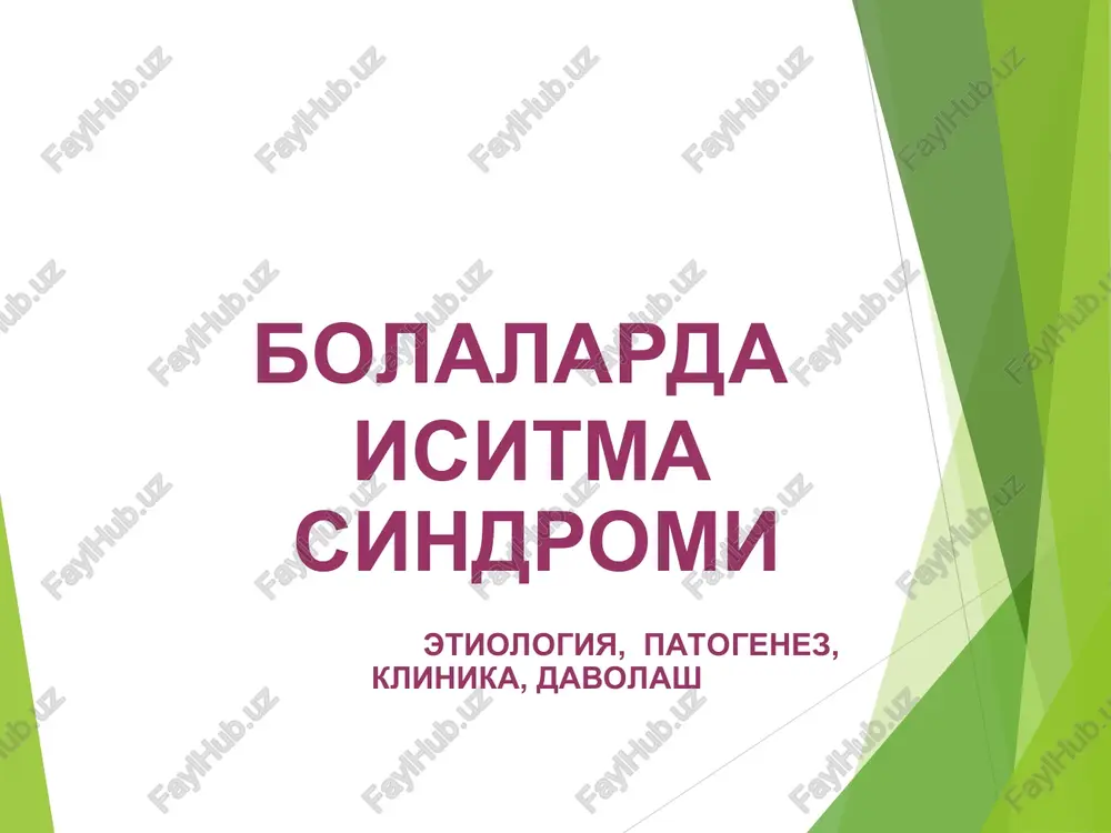 isitma sindromi — PPT