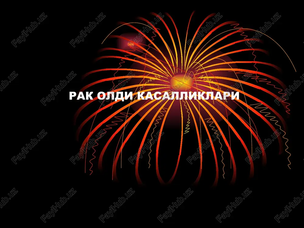 rak oldi kasalliklari — PPT