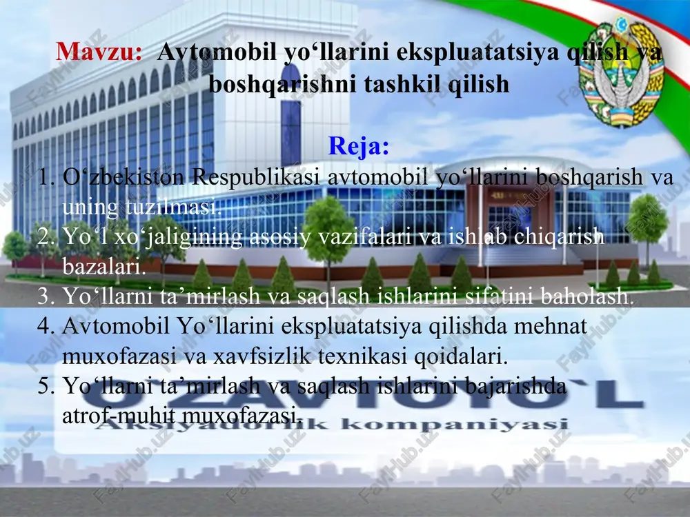 o'zavtoyo'l — PPT