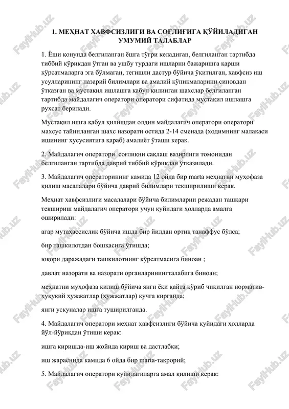 maydalagich operatori — DOCX
