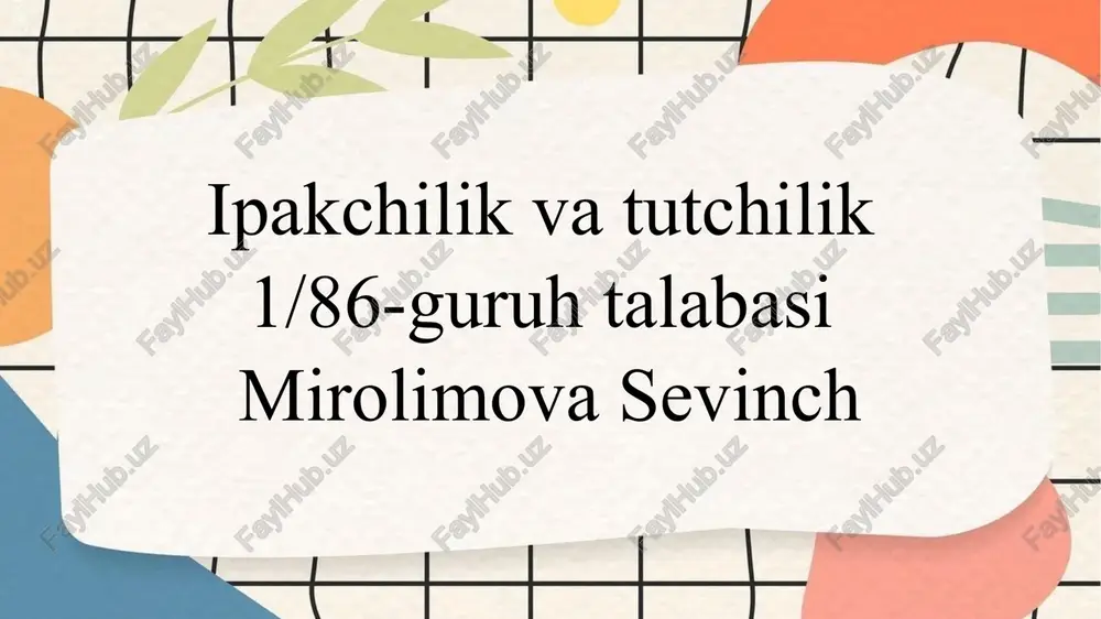 fermentlar va ularning qishloq xo‘jaligidagi o‘rni — PPTX