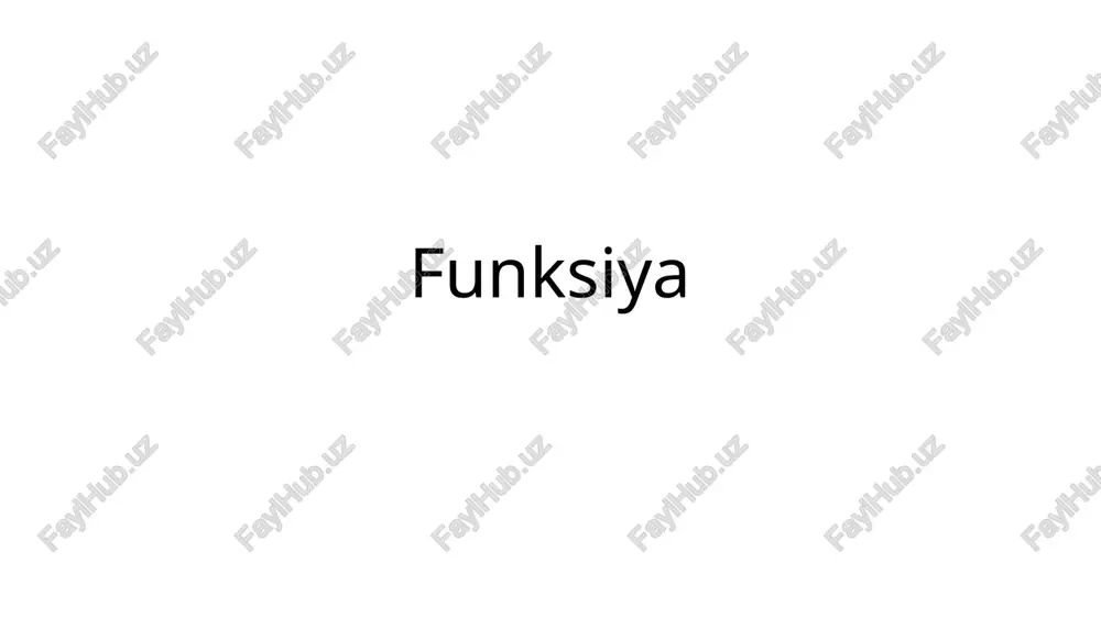 funksiya — PPTX