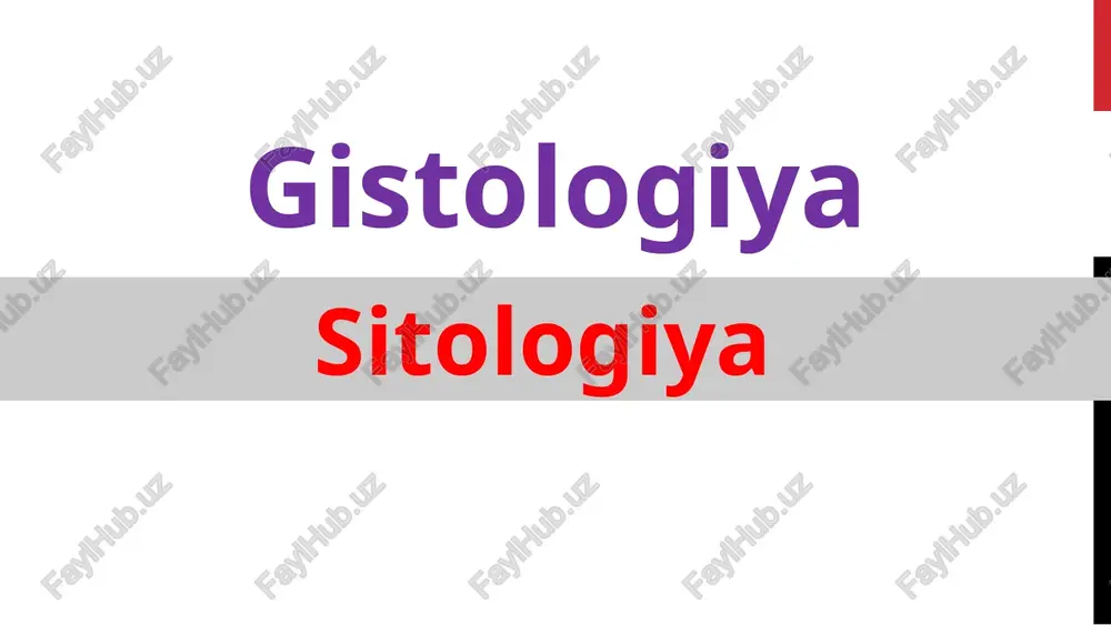 gistologiya — PPTX