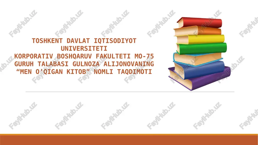 "men o'qigan kitob" — PPTX