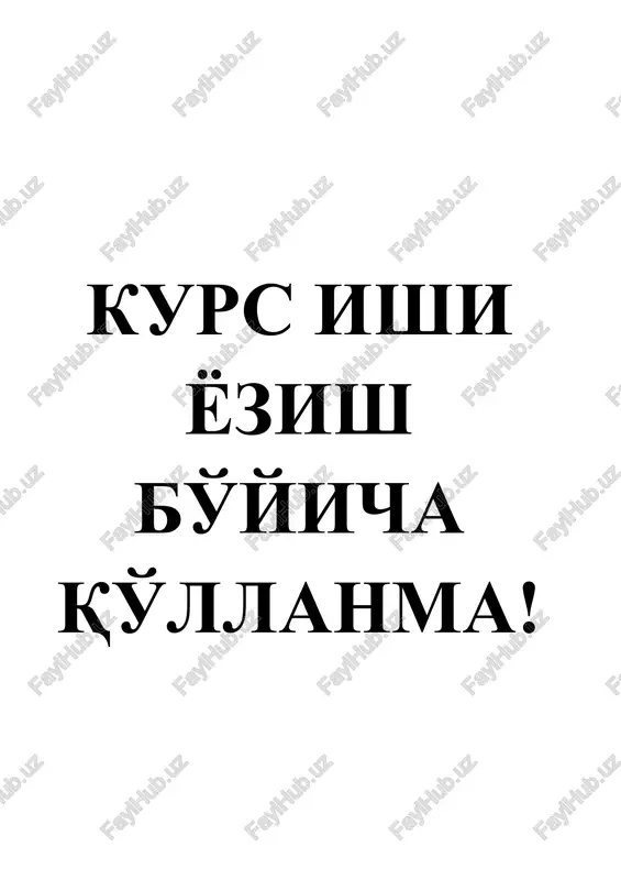 kurs ishi yozib bo'yicha qo'llanma — PDF