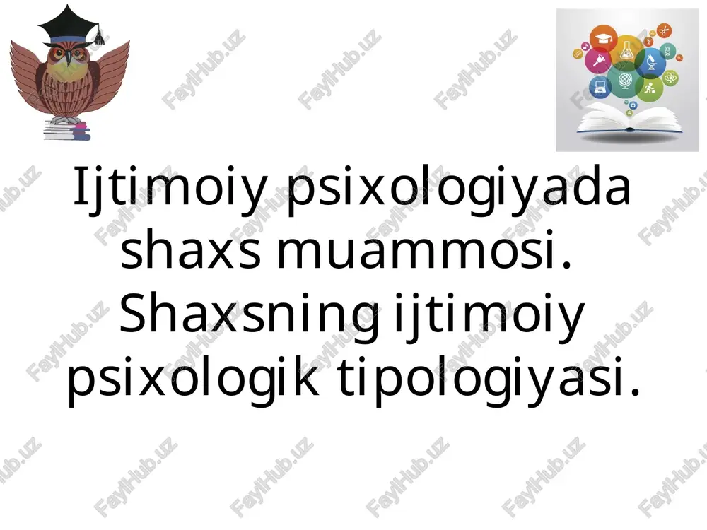 ijtimoiy psixologiya — PPTX