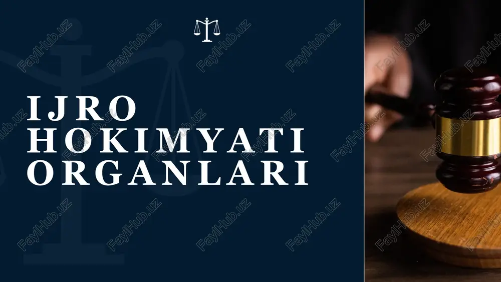 ijro hokimyati organlari — PPTX
