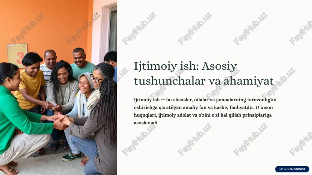 ijtimoiy ish — PPTX