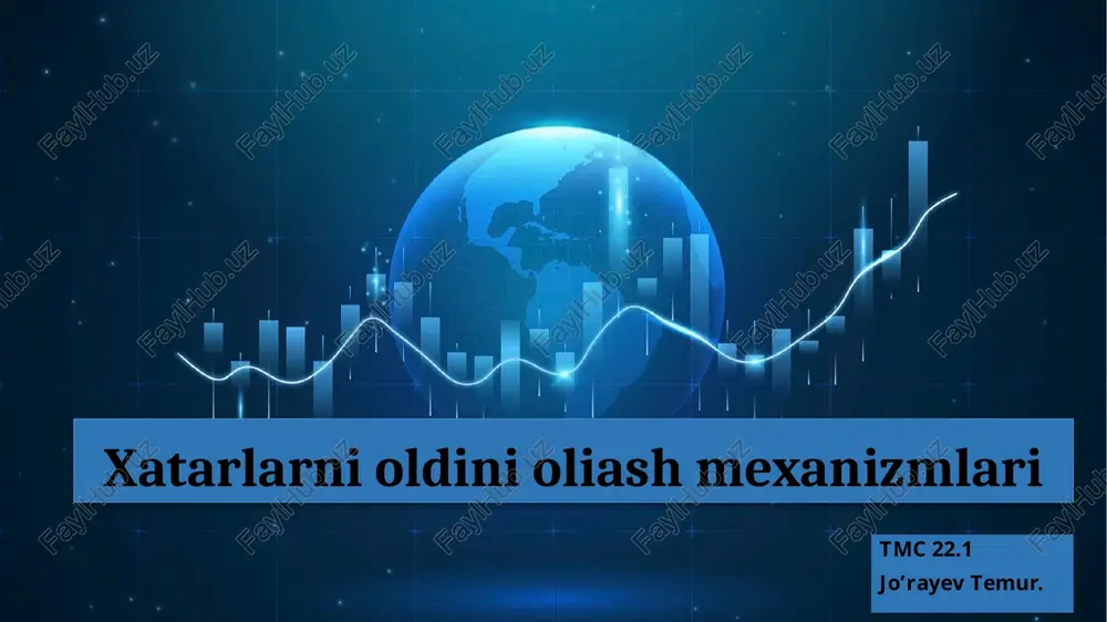 xatarlarni oldini olish mexanizmlari — PPTX