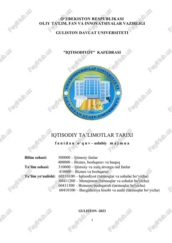 iqtisodiy ta’limotlar tarixi — DOCX