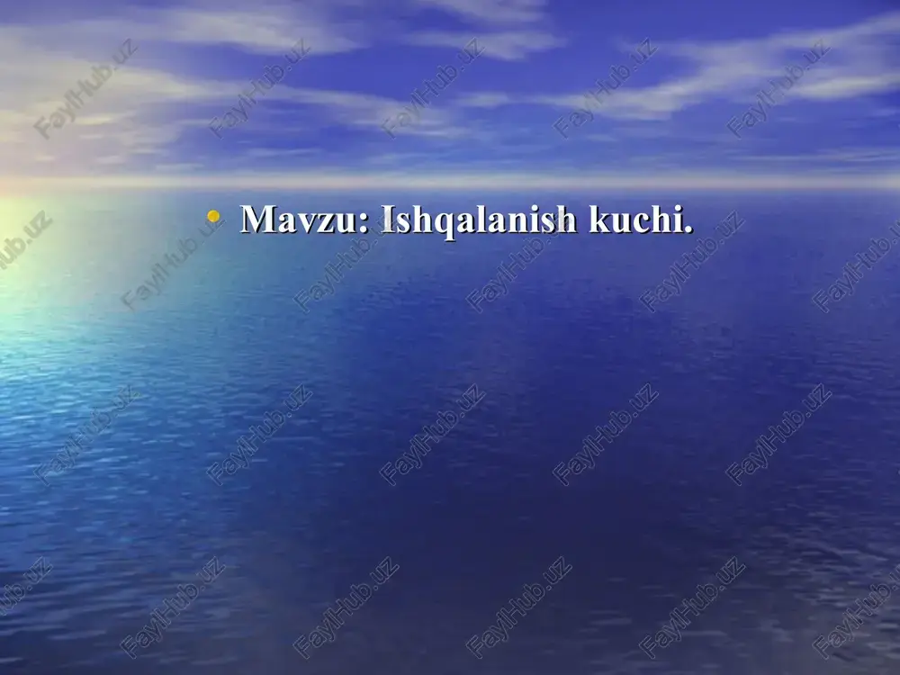 ishqalanish kuchi — PPT