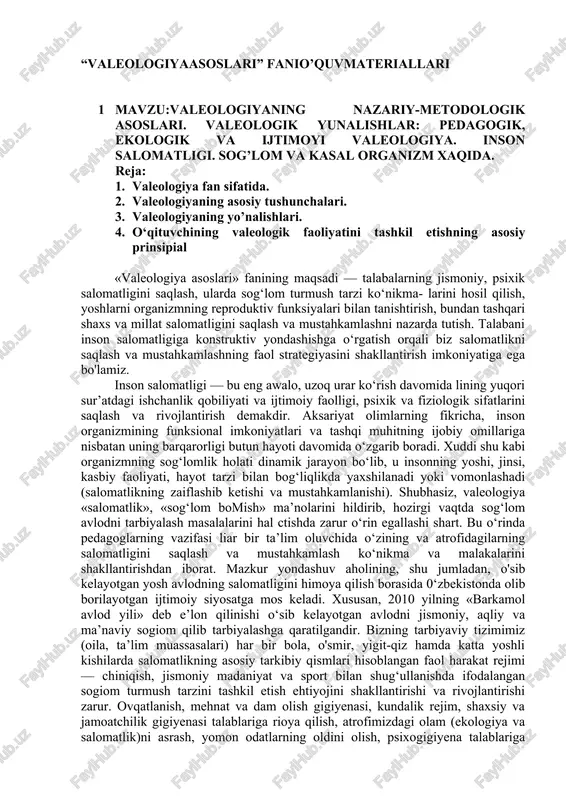 valeologiyaasoslari — DOCX
