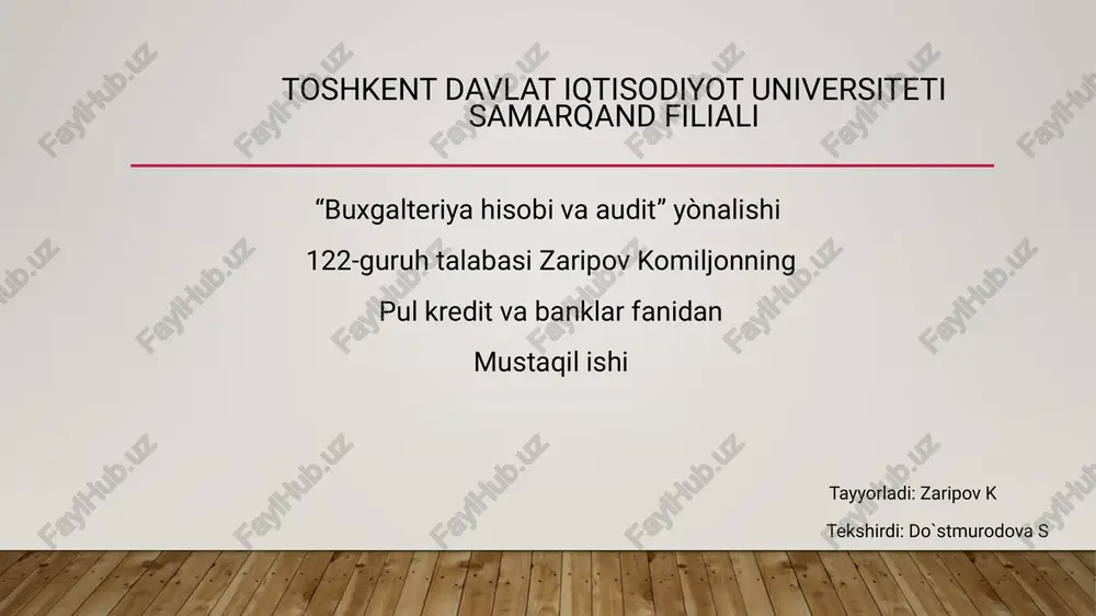 valyuta munosabatlari tushunchasi — PPTX