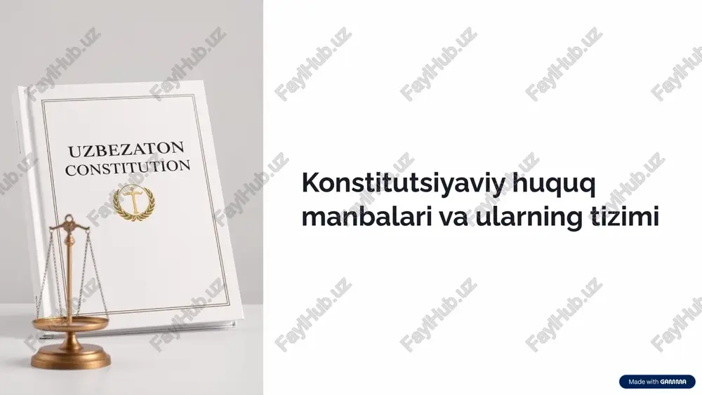 uzbezaton constitution — PPTX