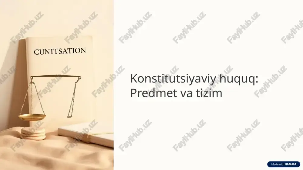 konstitutsiyaviy huquq — PPTX