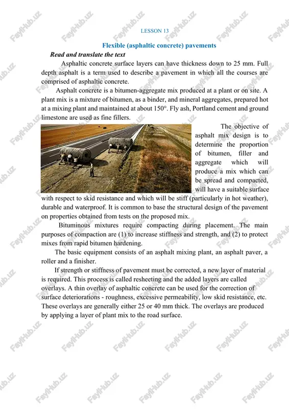 asphaltic concrete pavements lesson — DOCX
