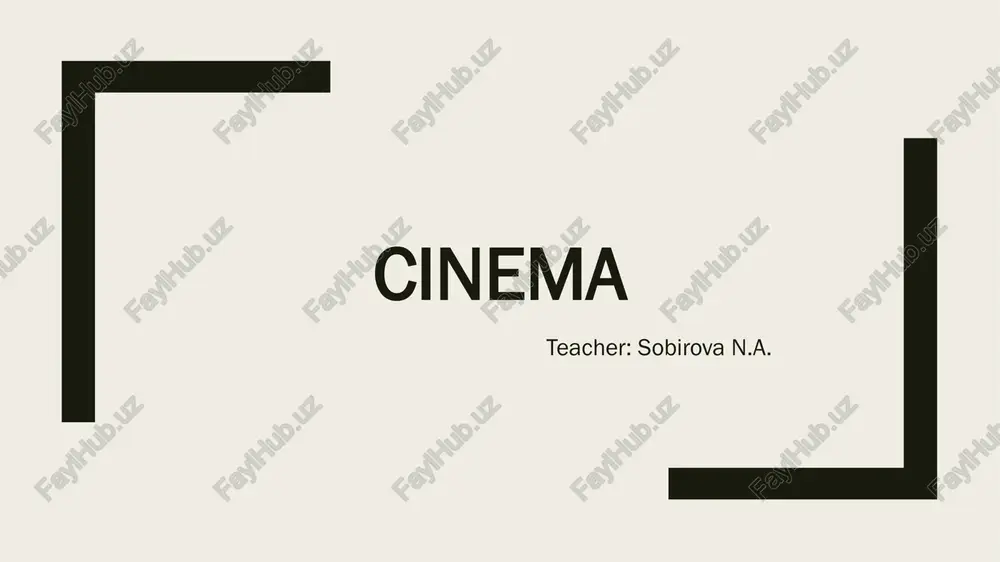 cinema — PPTX