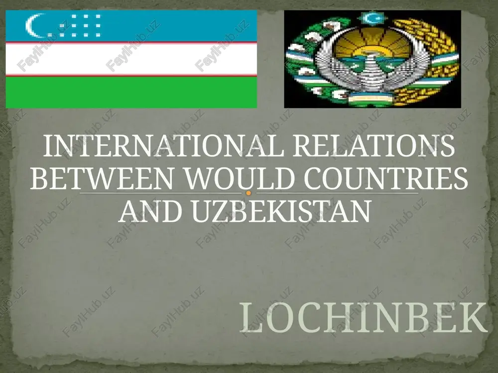 international relations between would countries and uzbekistan — PPTX