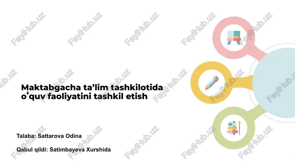maktabgacha ta'lim tashkiloti — PPTX