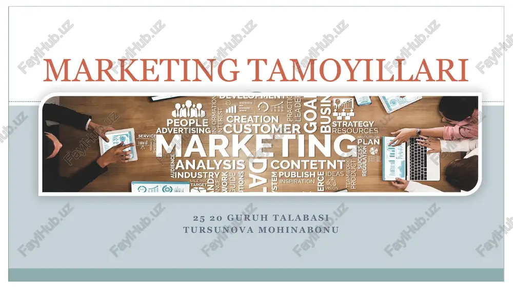 marketing tamoyillari — PPTX