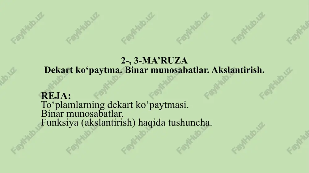 dekartko‘paytma — PPTX