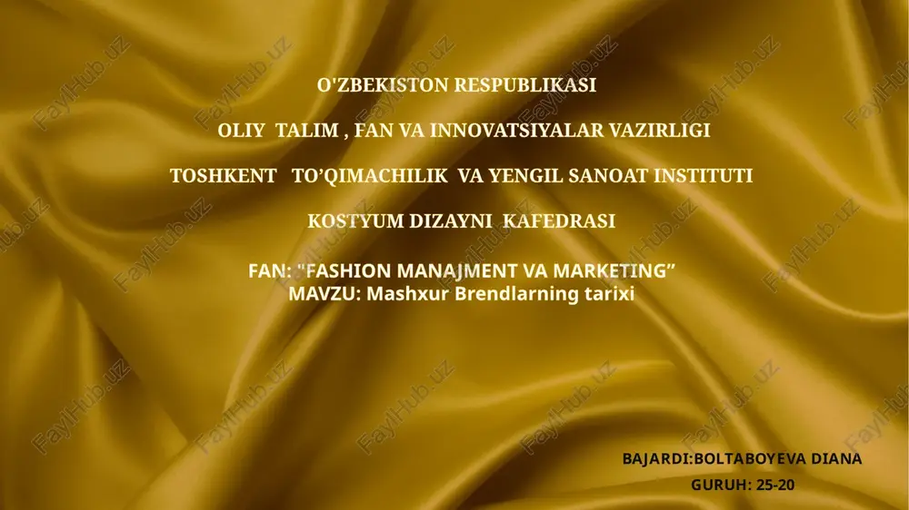 mashxur brendlarning tarixi — PPTX