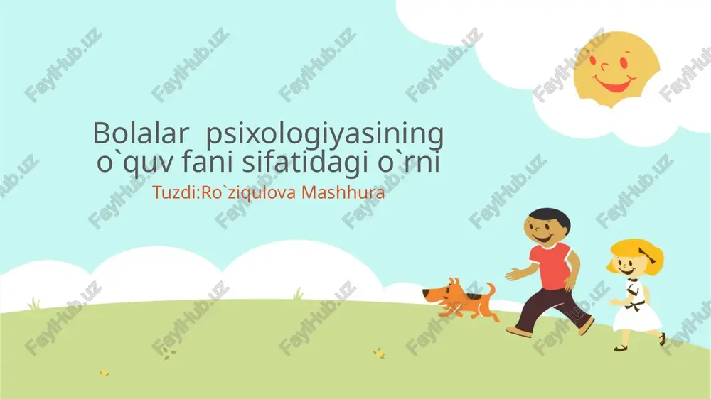 bolalar psixologiyasi — PPTX