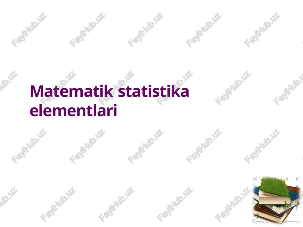 matematik statistika elementlari — PPTX