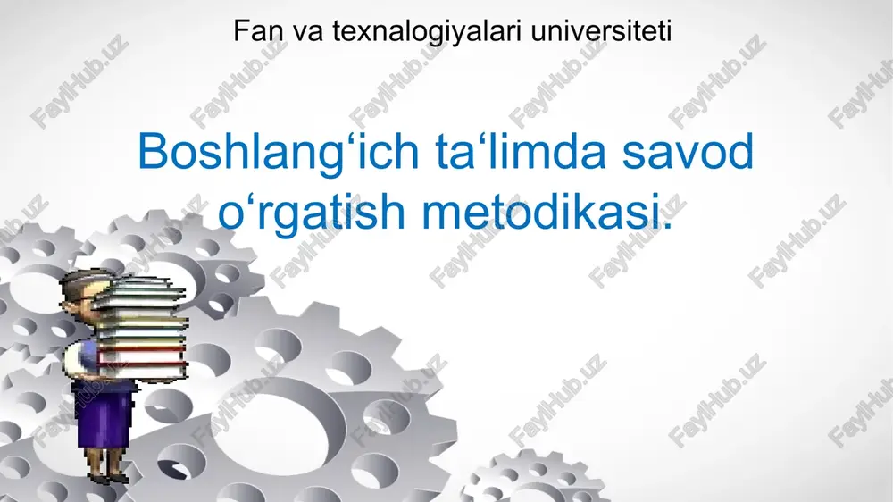 boshlang‘ich ta‘limda savodo‘rgatish metodikasi — PPTX