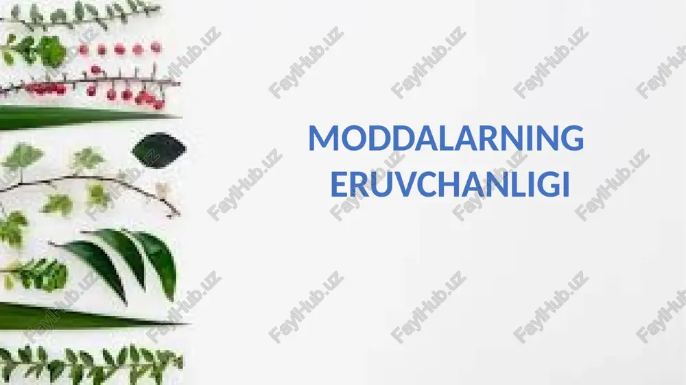 moddalar eruvchanligi — PPTX