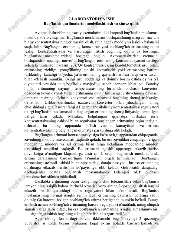 bug’latish qurilmalari modellashtirish va sintez qilish — DOCX