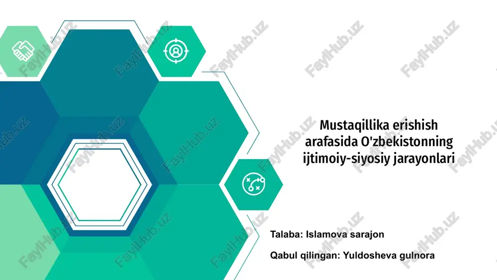 o'zbekistonning mustaqilligi — PPTX